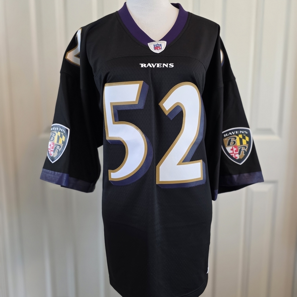 Mitchell & Ness Baltimore Ravens Ray Lewis #52 NFL Legacy Jersey 48 XL Throwback - Picture 4 of 12